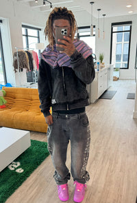 logo flannel zipup
