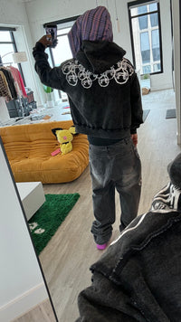 logo flannel zipup