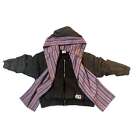 logo flannel zipup
